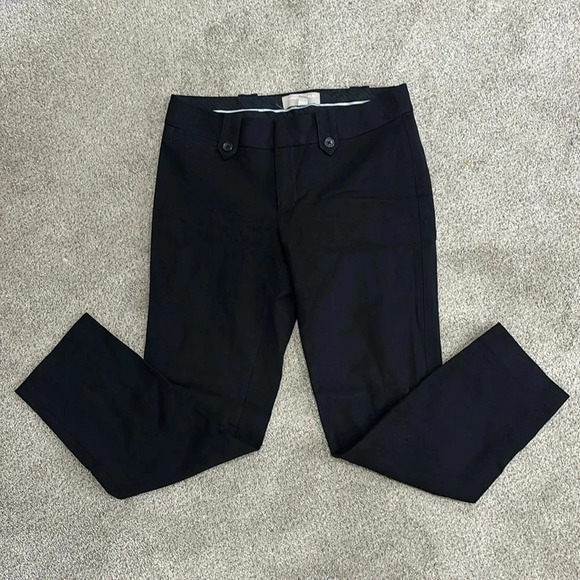 Banana Republic Martin Fit Black Pants Mid Rise Straight Size 2 - Picture 1 of 10